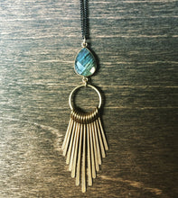 Load image into Gallery viewer, Labradorite Fringe Necklace
