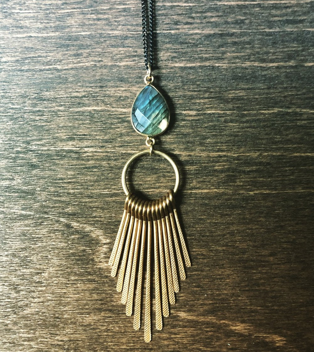 Labradorite Fringe Necklace
