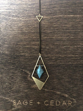 Load image into Gallery viewer, Labradorite Brass Diamond
