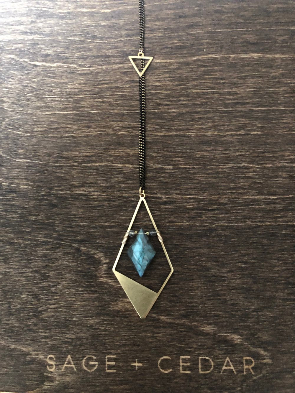 Labradorite Brass Diamond