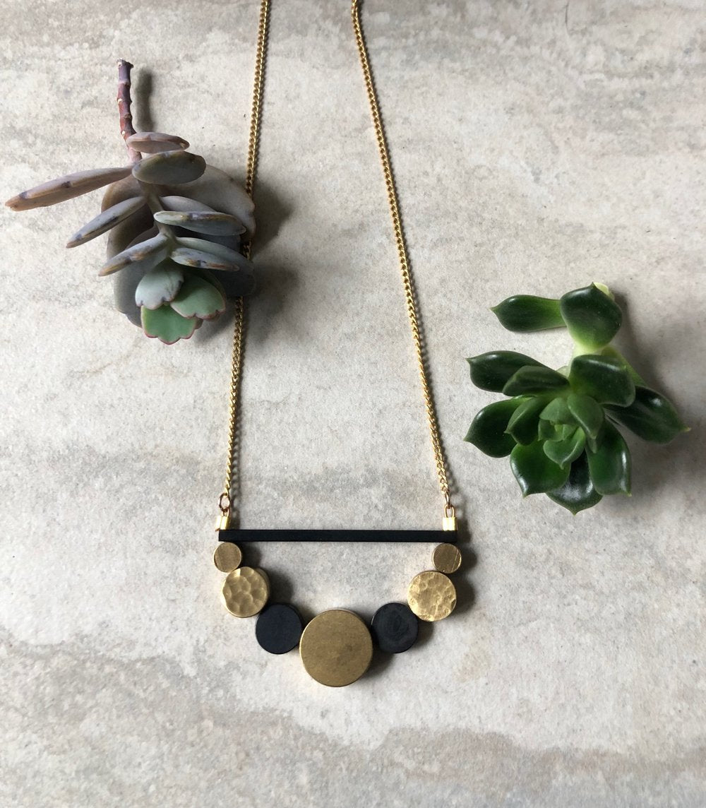 Brass Circles Necklace