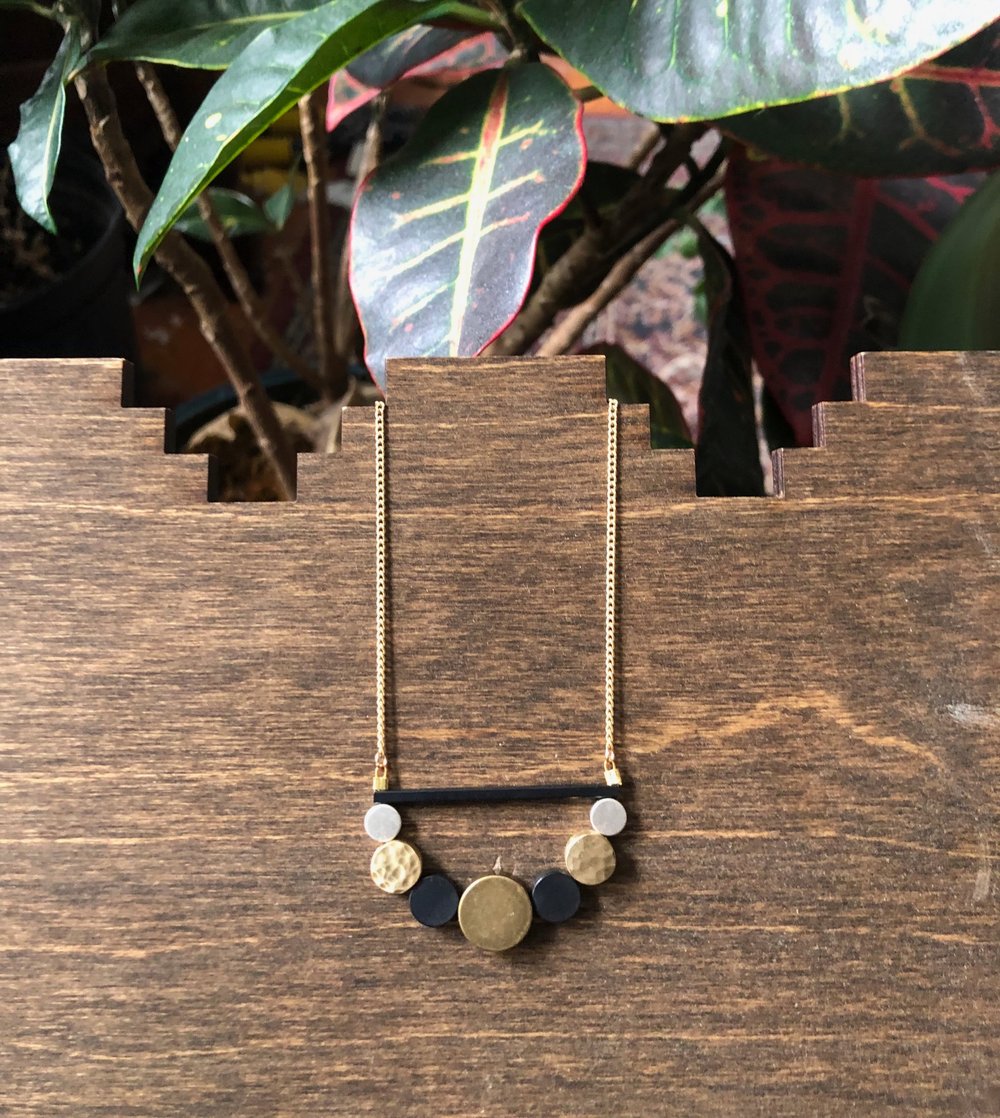 Brass Circles Necklace 2