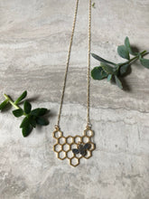 Load image into Gallery viewer, Honeybee Necklace (antique silver bee)
