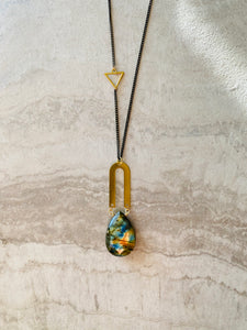 Labradorite Teardrop Loop