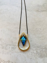 Load image into Gallery viewer, Labradorite Frame Necklace
