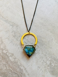 Labradorite Diamond Horseshoe