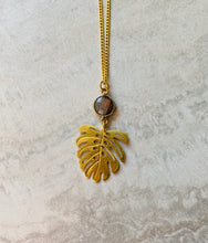 Load image into Gallery viewer, Monstera Labradorite Necklace
