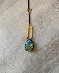 Labradorite Teardrop Loop