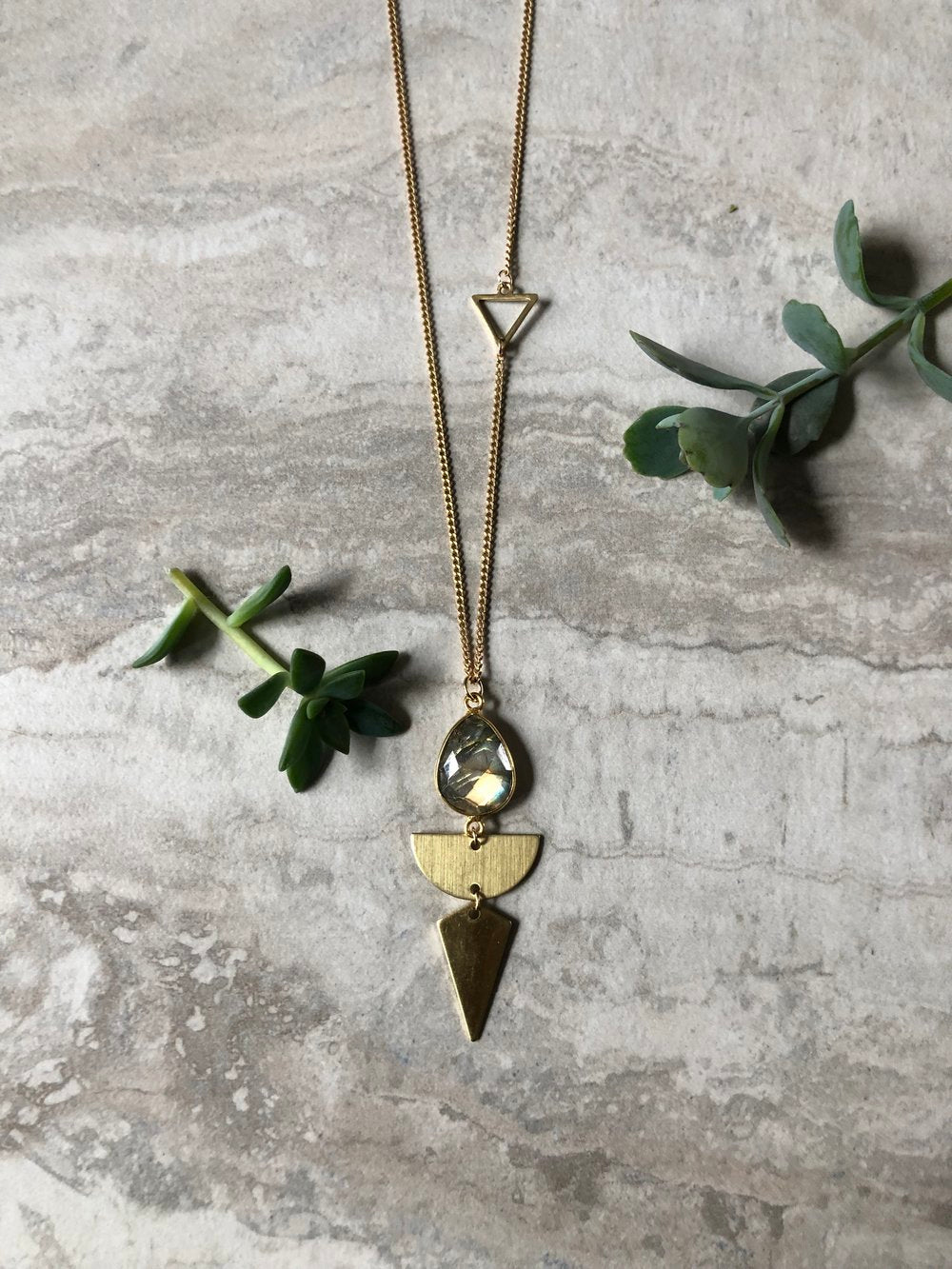 Geometric Labradorite Necklace