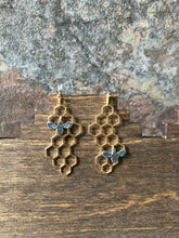 Load image into Gallery viewer, Honeybee Earrings (antique silver bee)
