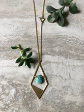 Load image into Gallery viewer, Amazonite Brass Diamond
