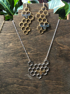 Honeybee Necklace (brass bee)