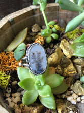 Load image into Gallery viewer, Dendritic Agate double band ring Sz 10
