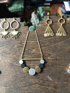 Mixed Metal Loop Necklace 2