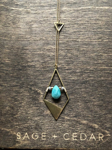 Amazonite Brass Diamond