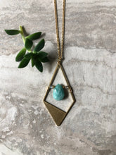 Load image into Gallery viewer, Amazonite Brass Diamond

