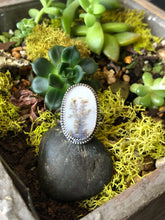 Load image into Gallery viewer, Dendritic Agate double band ring Sz 10
