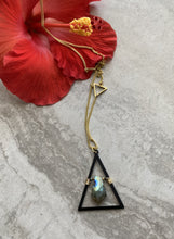 Load image into Gallery viewer, Black Labradorite Triangle
