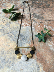 Mixed Metal Loop Necklace