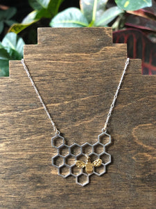 Honeybee Necklace (matte gold bee)