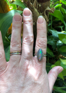 Ethiopian Opal Ring sz 7.5