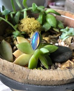 Ethiopian Opal Ring sz 7.5
