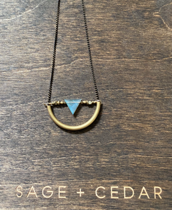 Labradorite Triangle Loop